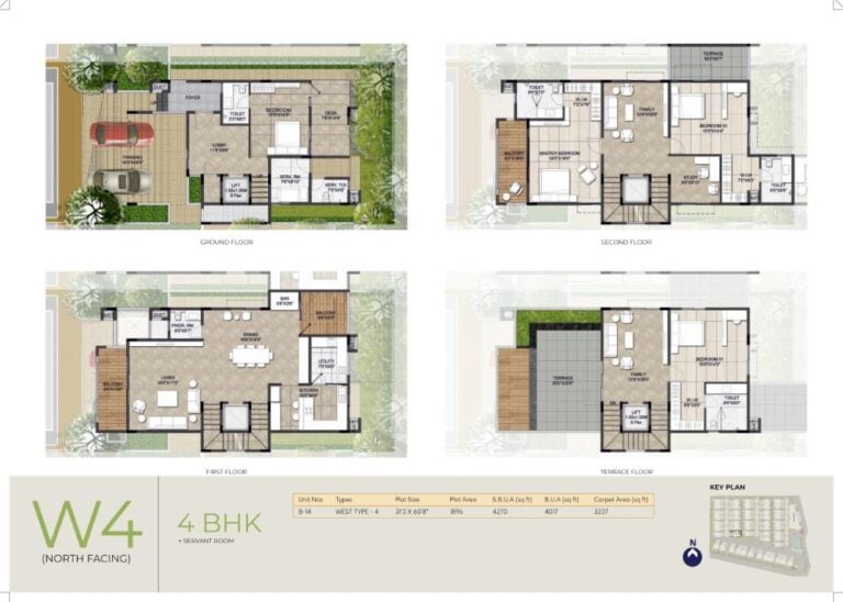 4BHK-Maids 4017 - NCC Urban Retreat Villas