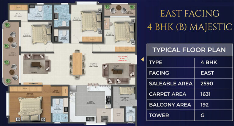 4BHK Majestic 2590 - TRU Aquapolis Whitefield