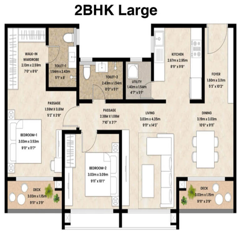 2BHK Large - Mahindra Blossom Whitefield