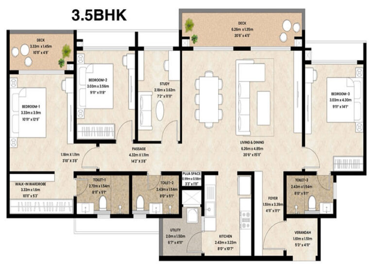 3.5BHK - Mahindra Blossom Whitefield