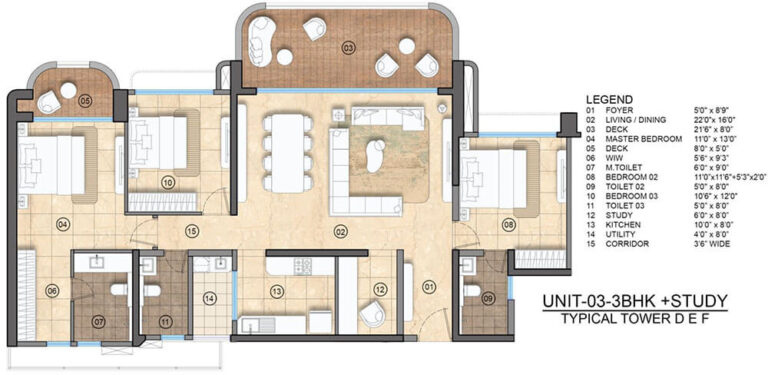 3BHK+Study - Lodha Elanza Sarjapur Apartments