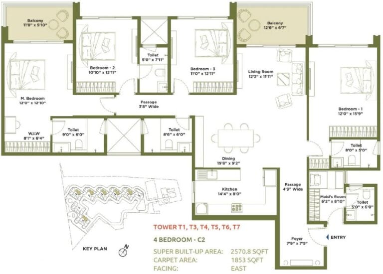 4BHK 2570 - Embassy Greenshore