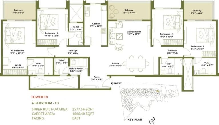4BHK 2577 - Embassy Greenshore