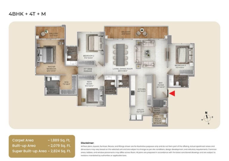 4BHK 2824 - Purva SilverSky