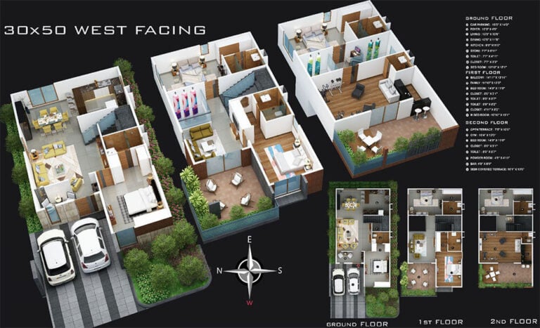 4BHK 30x50 Triplex West - Trendcon Aurelius Villas