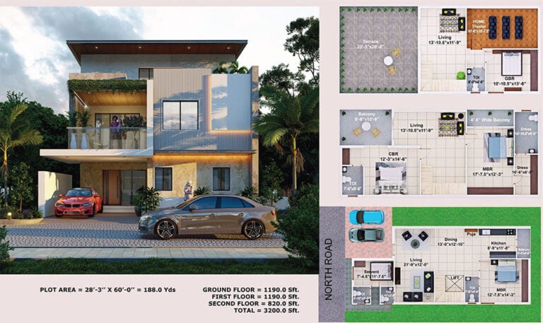 4BHK 3200 North - Abinandana Vrinda Villas