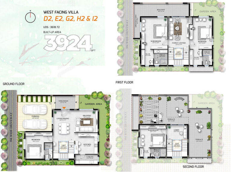 4BHK 3924 West - Allure Avani Villas