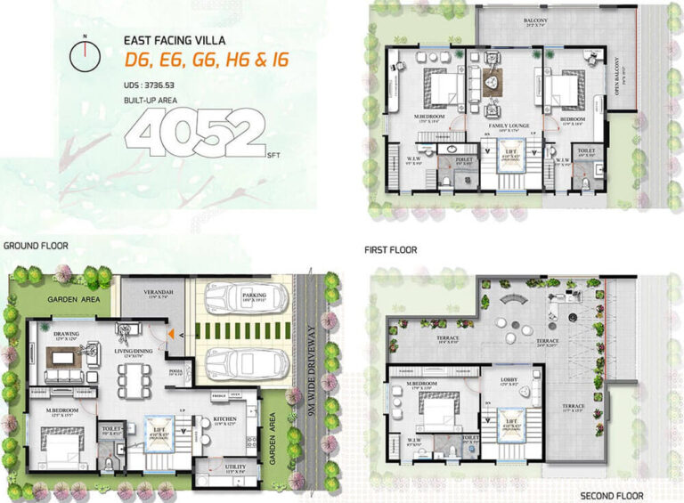 4BHK 4052 East - Allure Avani Villas