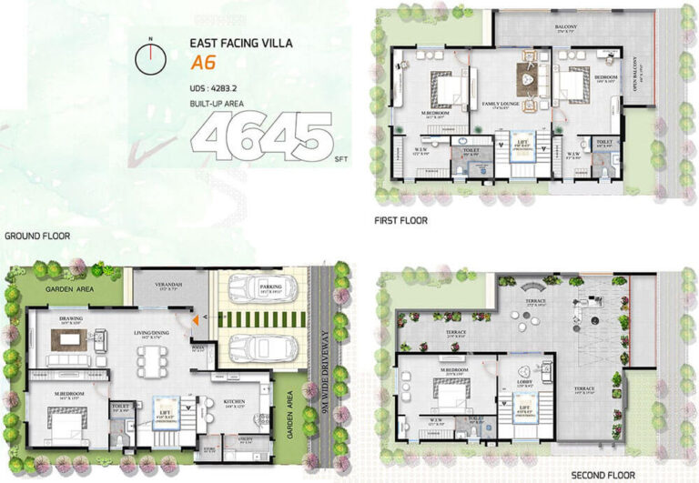 4BHK 4645 East - Allure Avani Villas