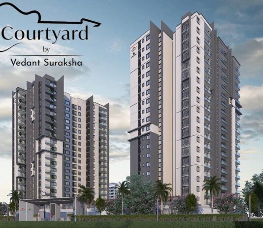 Courtyard by Vedant Suraksha in Gottigere, Bangalore Details | Reviews | Price | Floor Plan | Photos | Master Plan | Brochure | Amenities | Location Elevation-A - Courtyard By Vedant Suraksha
