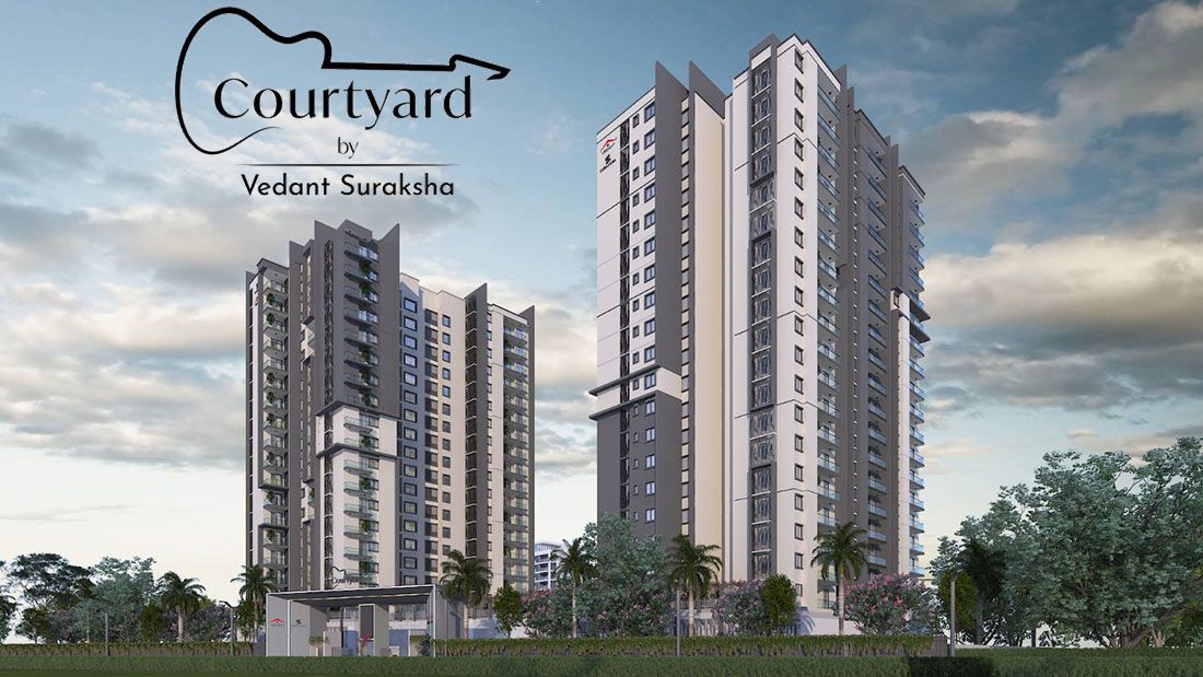 Elevation-A - Courtyard By Vedant Suraksha Elevation-A - Courtyard By Vedant Suraksha