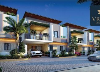Abinandana Vrinda Villas in Kollur, Hyderabad Details | Reviews | Price | Floor Plan | Photos | Master Plan | Brochure | Amenities | Location Main Elevation - Abinandana Vrinda Villas