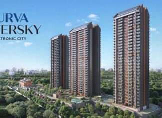 Purva Silver Sky in Hebbagodi off Electronic City, Bangalore Details | Reviews | Price | Floor Plan | Photos | Master Plan | Brochure | Amenities | Location Main Elevation - Purva SilverSky