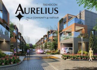 Trendcon Aurelius Villas in Varthur off Whitefield, Bangalore Details | Reviews | Price | Floor Plan | Photos | Master Plan | Brochure | Amenities | Location Main Elevation - Trendcon Aurelius Villas