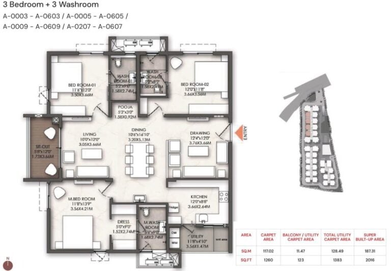 3BHK 2016 - Brigade Enclave Moti Nagar