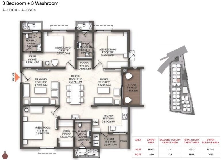3BHK 2019 - Brigade Enclave Moti Nagar