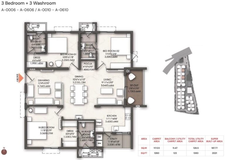 3BHK 2021 - Brigade Enclave Moti Nagar