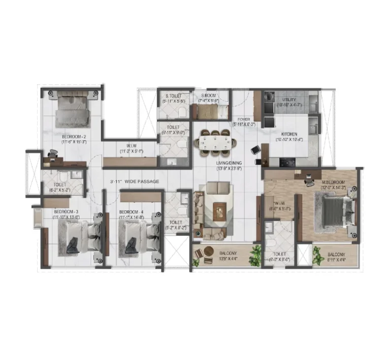 4BHK Elite - Sumadhura Solace (Codename E119) Whitefield