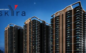 Rajapushpa Skyra in Neopolis, Kokapet, Hyderabad Details | Reviews | Price | Floor Plan | Photos | Master Plan | Brochure | Amenities | Location Main Elevation - Rajapushpa Skyra Kokapet