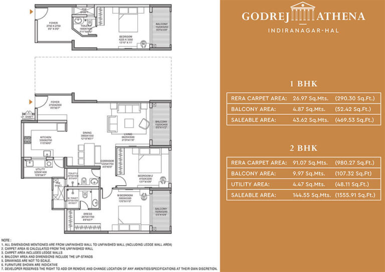 1BHK-2BHK 469-1555 - Godrej Athena Indiranagar