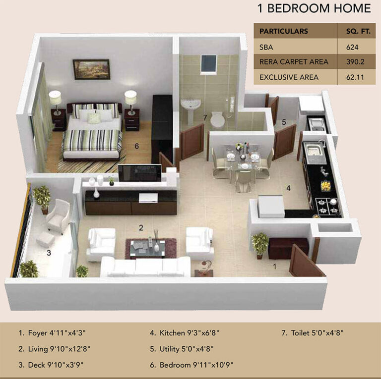 1bhk 624 ramky fortuna whitefield