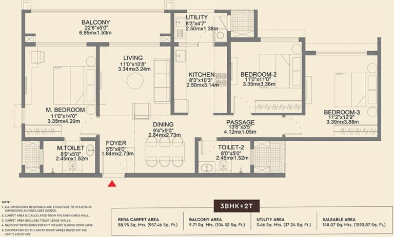 3BHK 1593 - Godrej Aveline Yelahanka