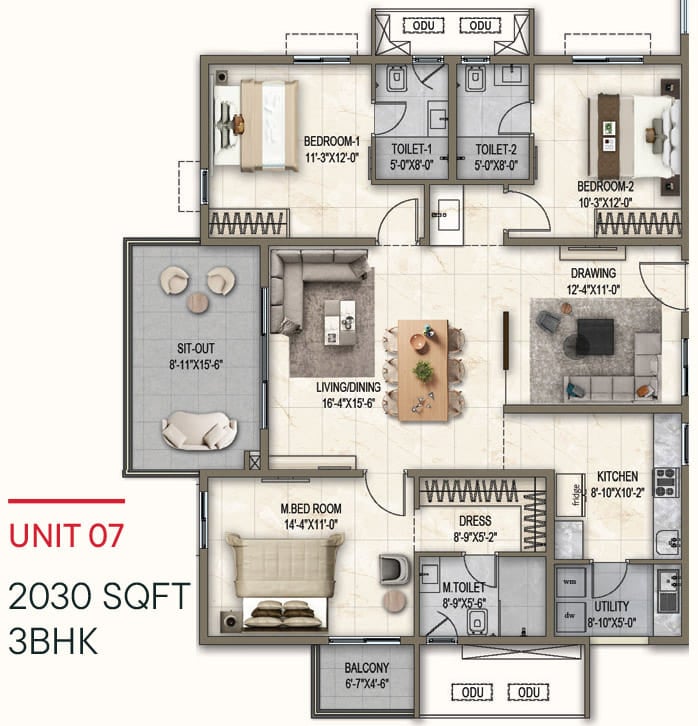 3bhk 2030 poulomi florique