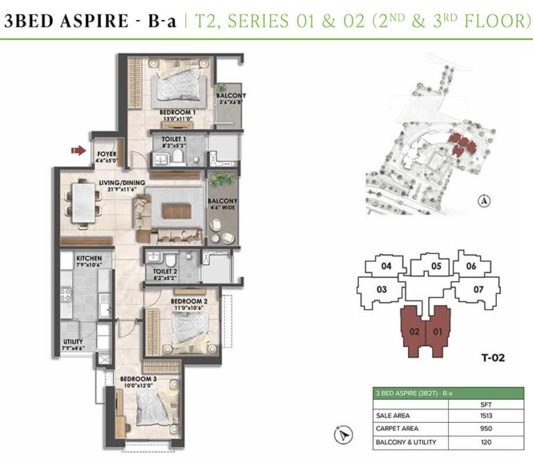 3BHK Aspire 1513 - Prestige Fernvale At Prestige City Sarjapur