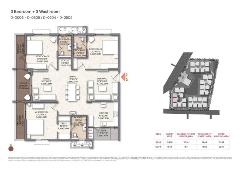 3BHK+3T 2278 - Brigade Manor Moti Nagar Hyderabad