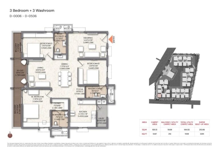 3BHK+3T 2291 - Brigade Manor Moti Nagar Hyderabad