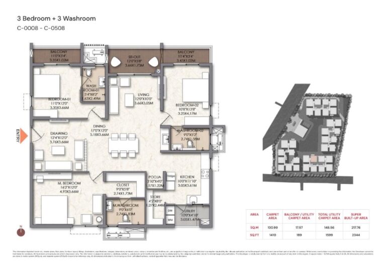 3BHK+3T 2344 - Brigade Manor Moti Nagar Hyderabad
