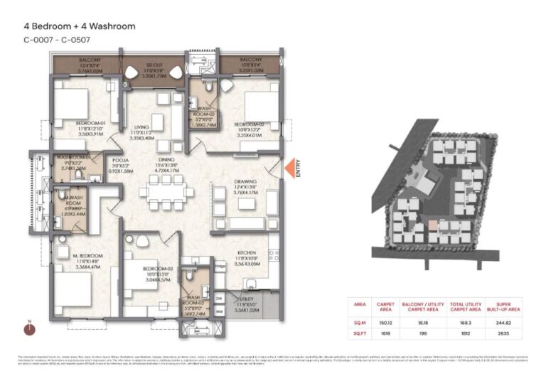 4BHK+4T 2635 - Brigade Manor Moti Nagar Hyderabad