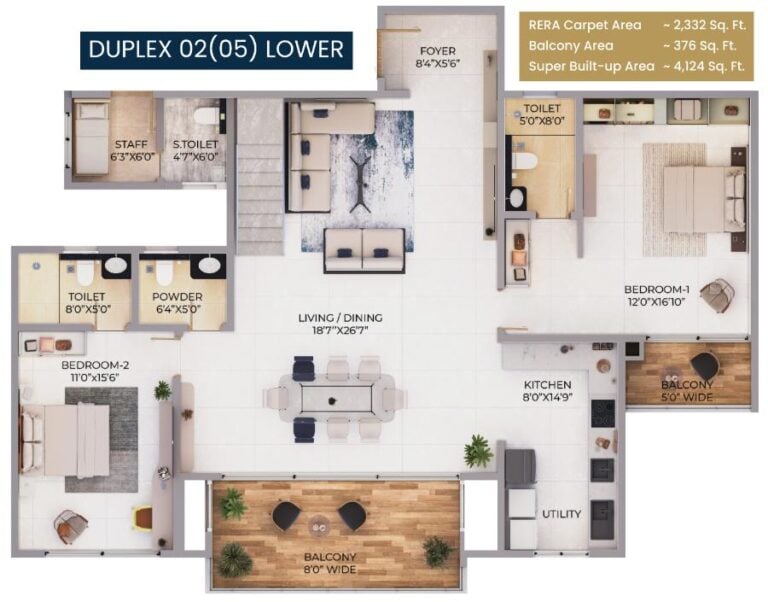Duplex-Lower 4124 - Purva Northern Lights