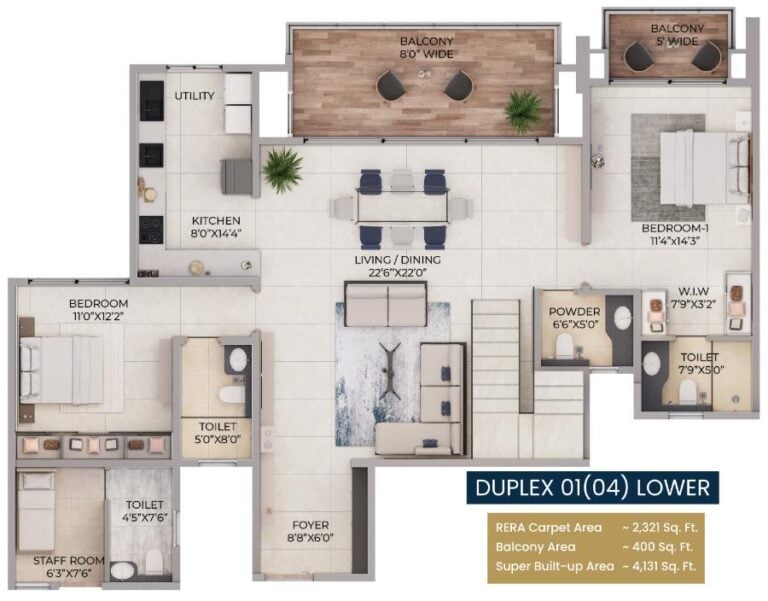 Duplex-Lower 4131 - Purva Northern Lights