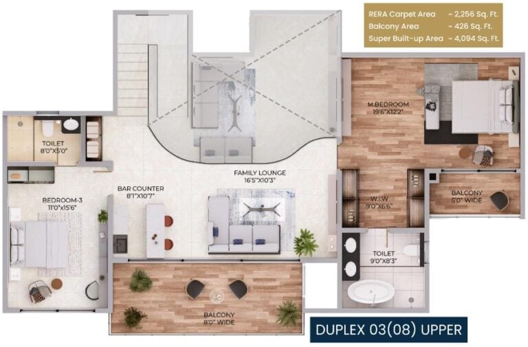 Duplex-Upper 4094 - Purva Northern Lights