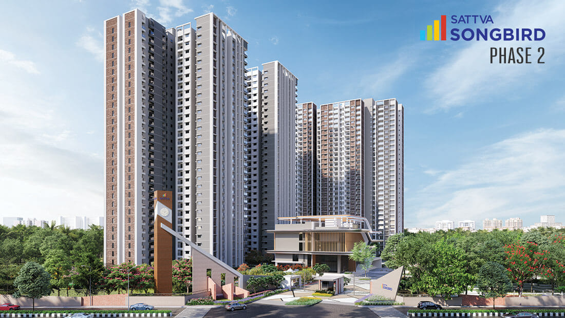 Main Elevation - Sattva Songbird Phase 2 main elevation sattva songbird phase 2