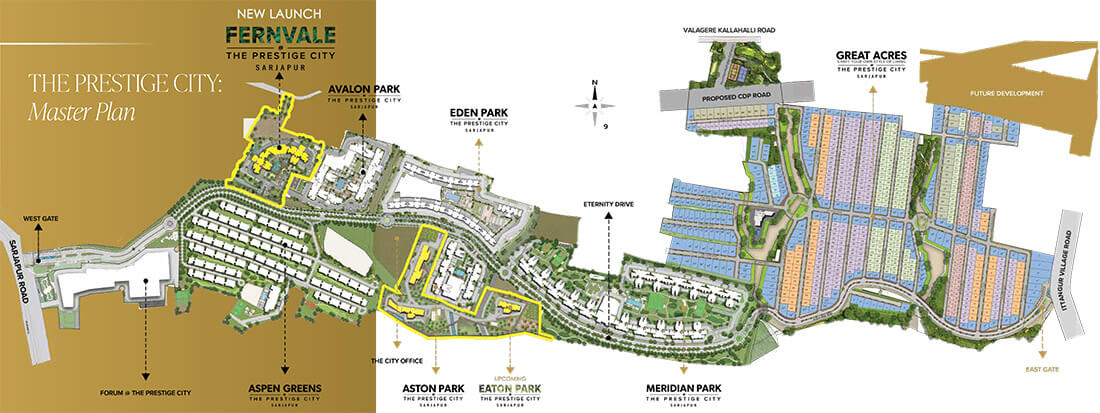 Main Master Plan - Prestige Fernvale At Prestige City Sarjapur Main Master Plan - Prestige Fernvale At Prestige City Sarjapur