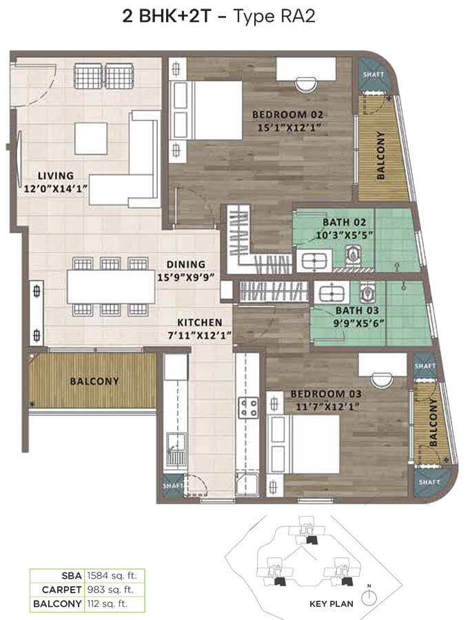 2bhk 1584 sattva aaranya mysore road