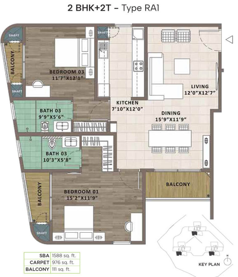 2bhk 1588 sattva aaranya mysore road