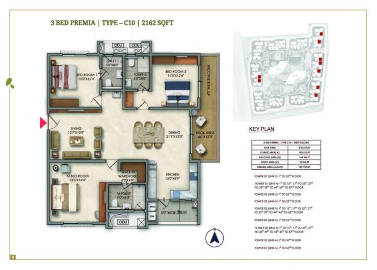 3bhk 2162 prestige golden grove tellapur