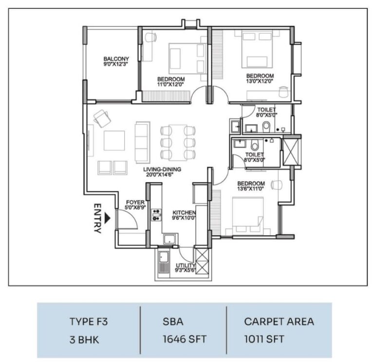 3bhk 1646 suraksha whispering waves begur