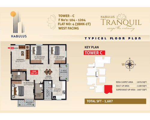 3bhk 1687 habulus tranquil ecity