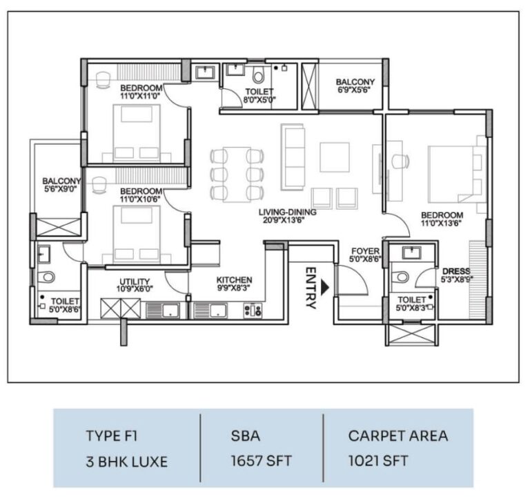 3bhk luxe 1657 suraksha whispering waves begur