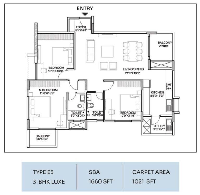 3bhk luxe 1660 suraksha whispering waves begur