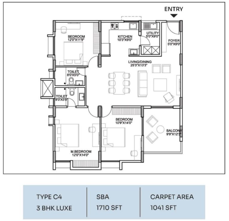 3bhk luxe 1712 suraksha whispering waves begur