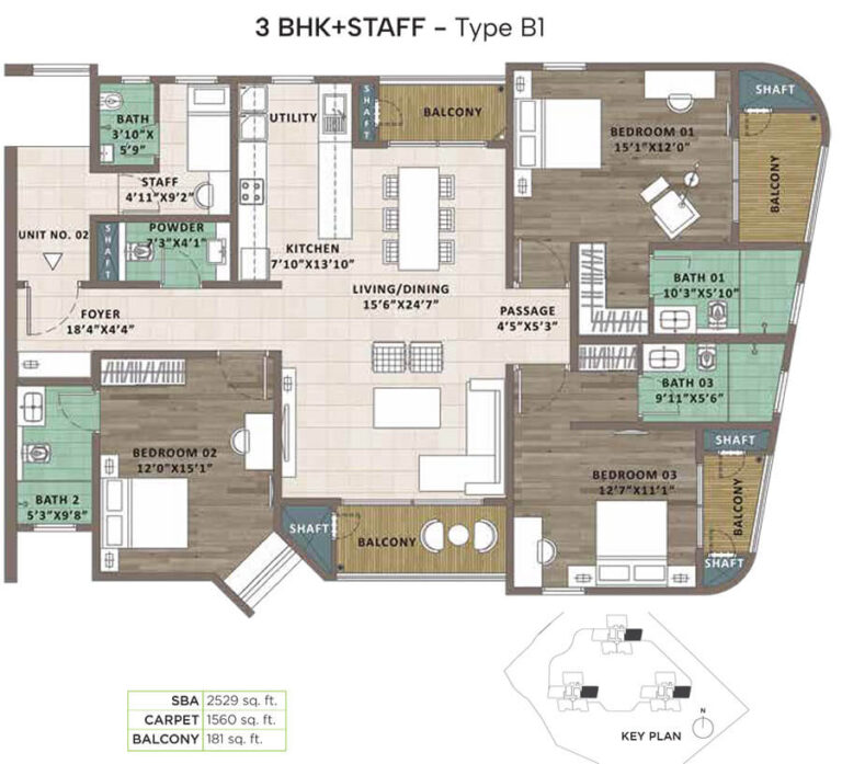 3bhk staff 2529 sattva aaranya mysore road