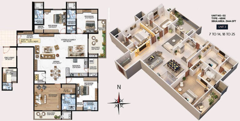 4bhk 3444 melange one by vaishnodevi