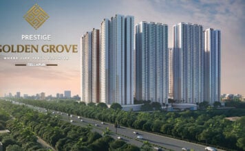 main elevation a prestige golden grove tellapur