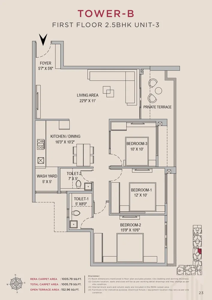 2.5bhk 1005 arvind skycrest bannerghatta
