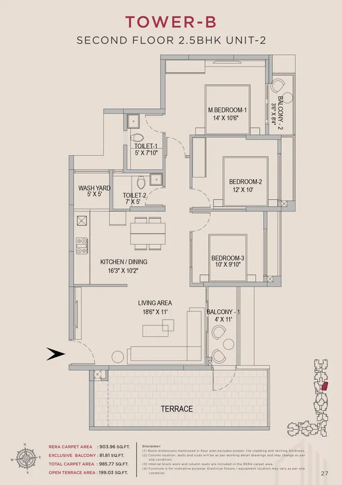 2.5bhk 985 arvind skycrest bannerghatta
